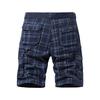 Herren Sommer Arbeitskleidung Plaid Shorts Lose Casual Fünf-Punkt-Hose Multi-Pocket Zipper Herren Jogging Shorts