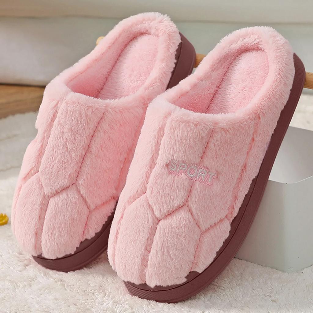 Fashion 2024 New Fur Slippers House Women Fluffy Slides Winter Warm Plush Slipper Bedroom Couples Comfortable Soft Toe Wrap Cotton Shoes