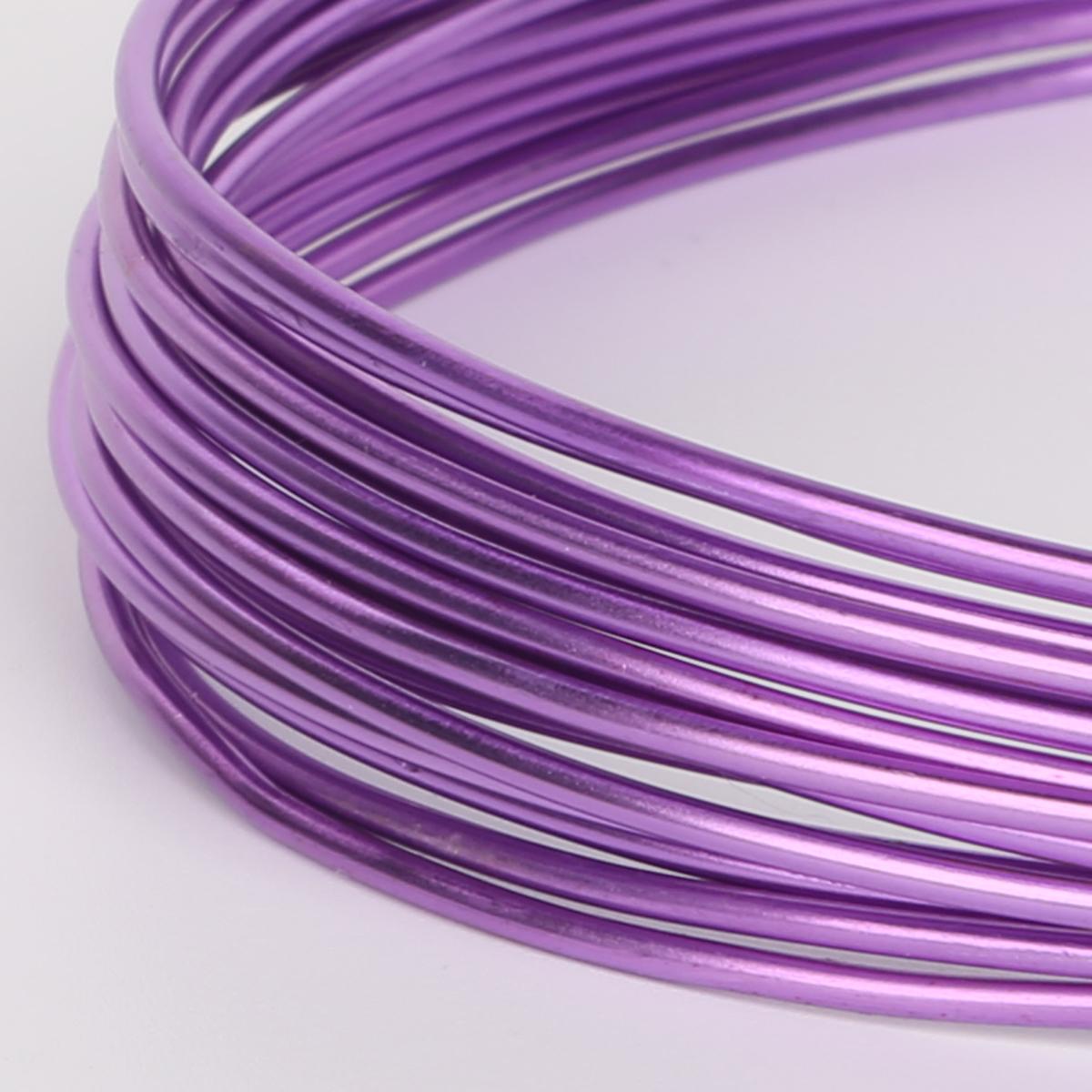 

Многоцветная алюминиевая проволока 1-10 метров, калибр 18, проволока для рукоделия с бисером для ювелирных изделий своими руками, аксессуары 1.5mm 5meter фиолетовый