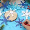 1 Set Paper Snowflake Cutouts 4" Double-Sided Snowflakes Paper for Classroom Bulletin Board Holiday Decors Winter Themed Party