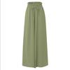 Womens Wide Leg Trousers Summer Culottes Elastic High Waist Flowy Palazzo Trousers Loose Flared Pants with Pockets
