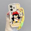 KEYSION Cartoon Cute Plush Embroidery Case for OPPO A5 Pro 5G with Lanyard Silicone Shockproof Phone Cover for OPPO A5 Pro