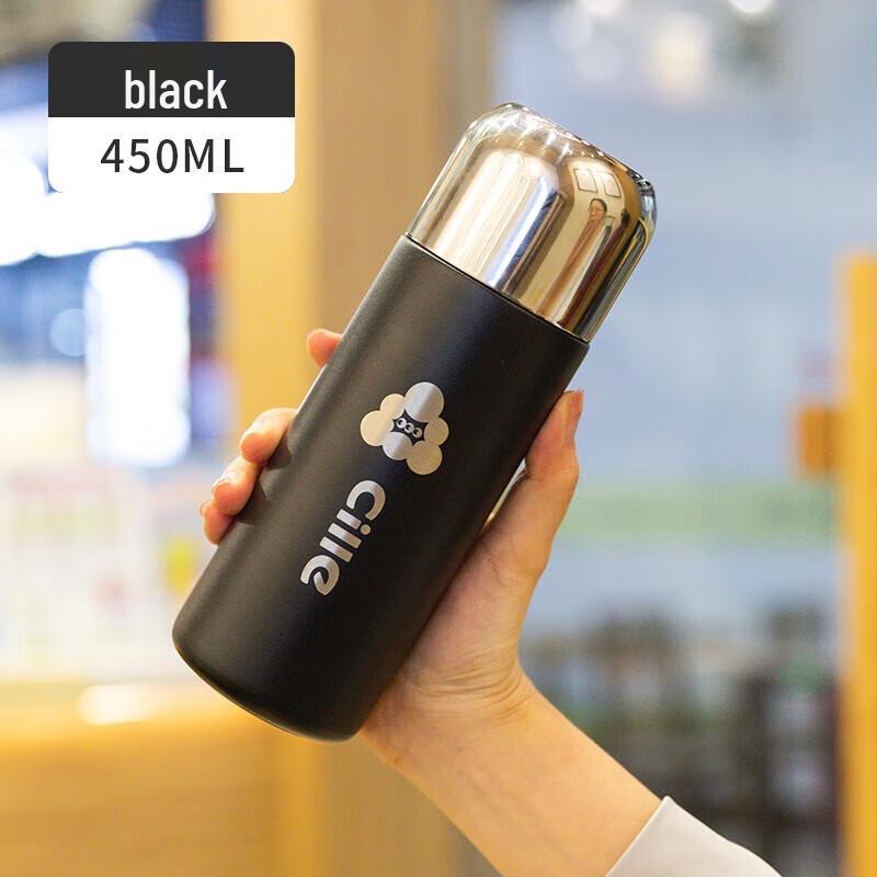 Cille Portable Light Oxygen Diamond Straw Thermos Cup