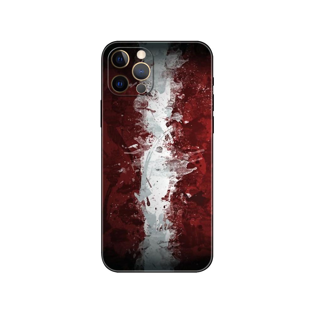 Latvia Lithuania Flag Phone Case for Iphone 5 5s 2020se 6 6s 7 8 Plus X 10 XR XS 11 12 13 Mini Pro MAX Black Tpu Back Cover