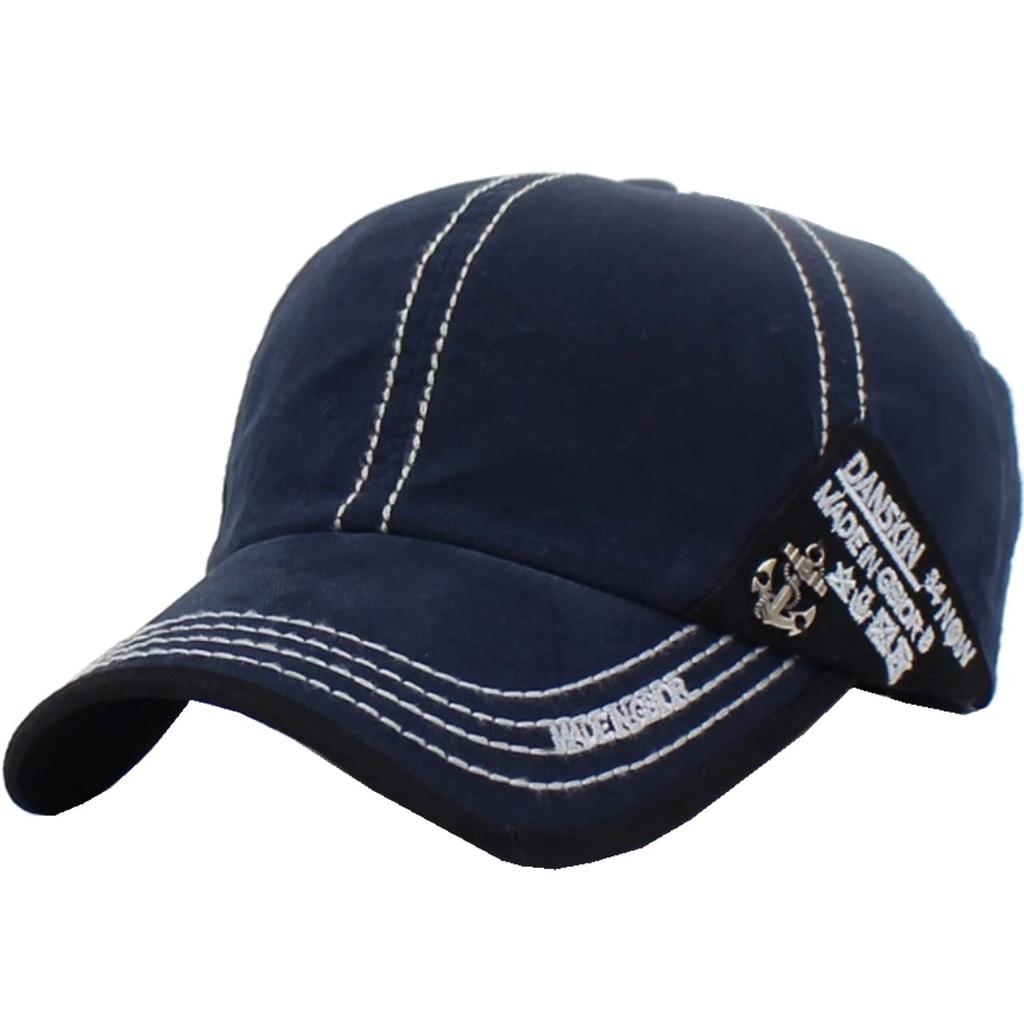 English CA620 [White Fang] Cap, Anchor, Logo, Letters, Hat, Sports, Running, Outdoor, Men's, Women's, (Navy)
