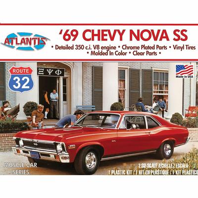 Atlantis Models 1/32 Route 32 1969 Chevrolet Nova SS Plastic Model Kit ATLAMCM2006