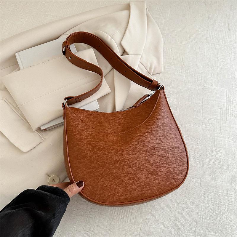 

Женская ретро сумка через плечо из искусственной кожи универсальная сумка-портфель большая вместимость повседневная женская сумка через плечо 25x9x23cm коричневый