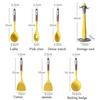 Set of 7 silicone spatula, high aesthetic and heat-resistant, double color, special spatula for frying, household utensils