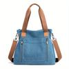 Borsa tote in tela di grande capacità Borsa a tracolla leggera e resistente Borsa da pendolare pratica casual