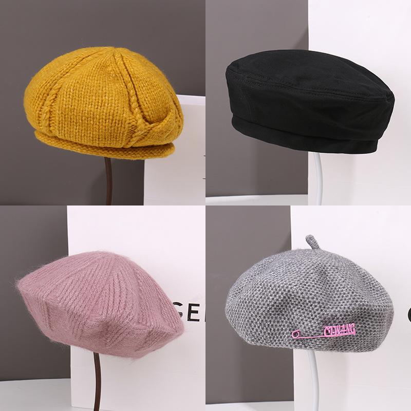 Fashion Autumn and Winter Small Face Big Head Circumference Beret Children Fashion Warm Painter Hat Versatile Newsboy Hat
