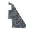 Clear Pickguard for Les Paul [Butterfly Engraving] Gray, Transparent