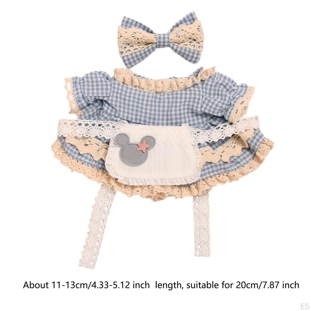 Entzückendes kariertes Puppenkleid für 87'' Puppen