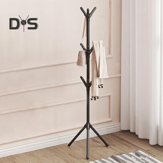 Multi Hook Clothes Rack Stand Coat Hanger High Stability Adjustable Height Easy Assembly Freestanding Clothing Storage Rack