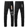 GLYDE Washed Slim Fit Skinny Jeans Ripped Stretch Denim Casual Pants Streetwear Trousers