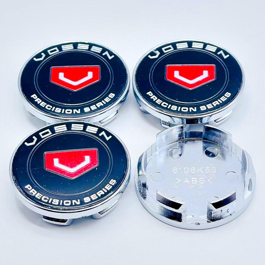 4PCS VOSSEN Wheel Center Cap 53mm Rim Cover Hub Cap Wheel Cap For 50mm VOSSEN Racing Badge sticker Decals Styling accessories