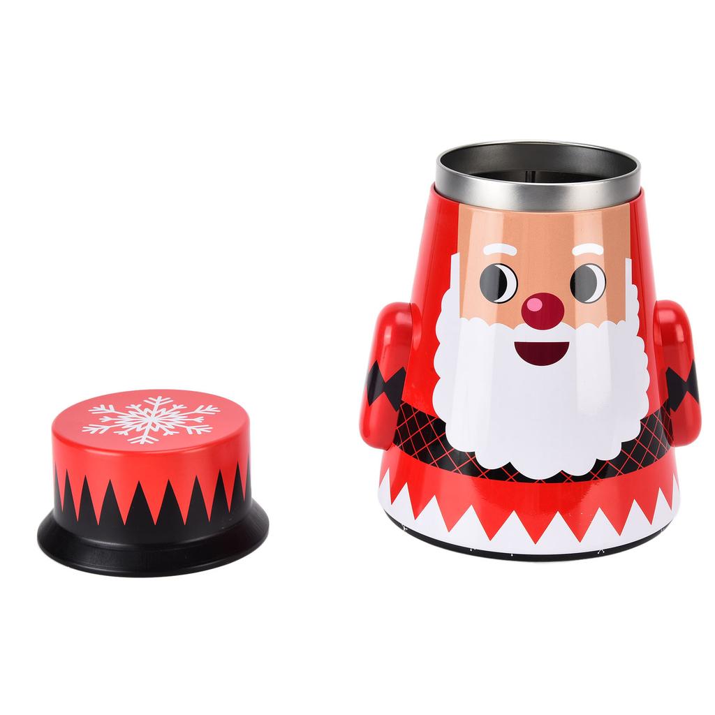 Weihnachts-Süßigkeiten-Eisenbox Stehaufmännchen-Design Weihnachtsmann Schneemann Süßigkeitendosen AufbewahrungsboxWeihnachtsmann