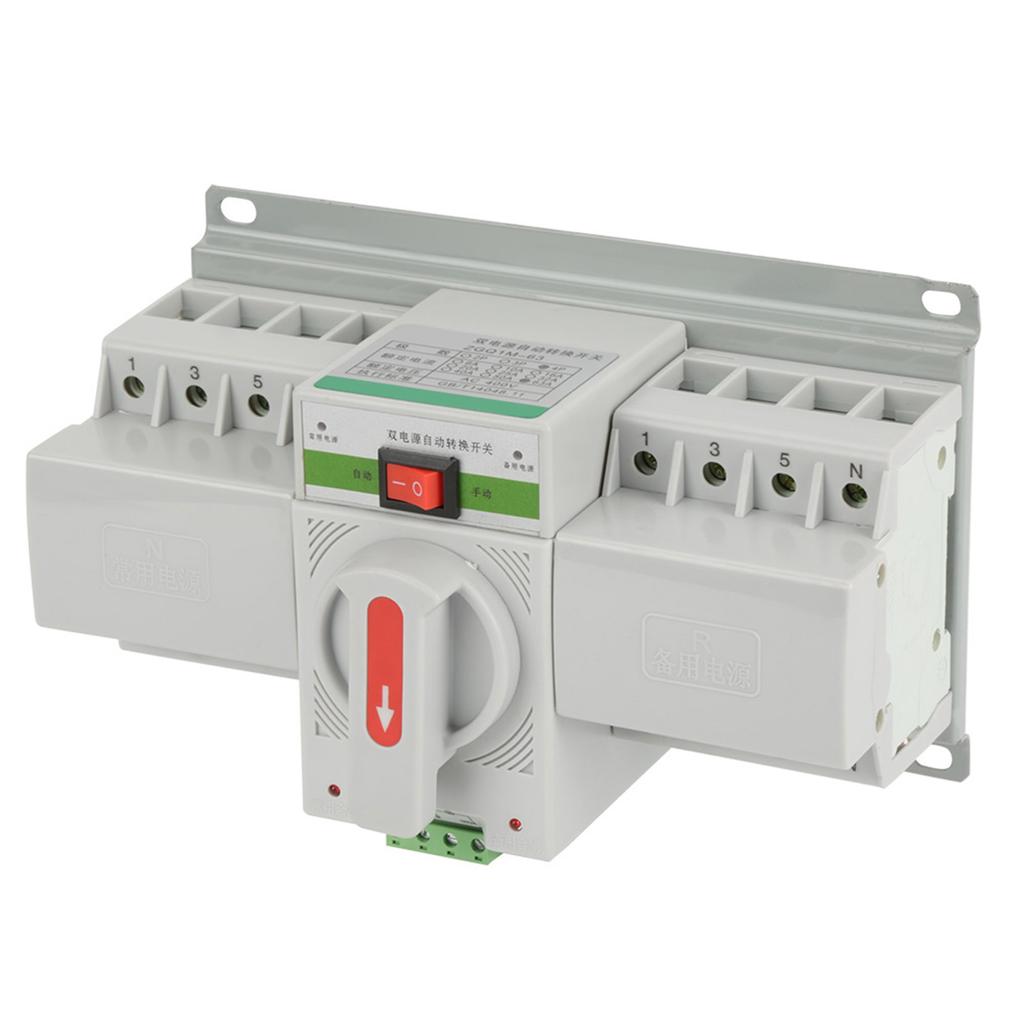 220V 63A 4P Mini Dual Power Automatic Transfer Switch Circuit Breaker
