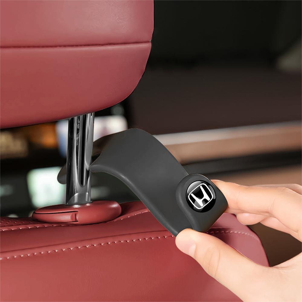 2/4pcs Car Seat Back Hooks Hanger Storage Organizer Accessories For Honda Fit Jazz City Odyssey Jade Mugen Accord Insight CivicOW3