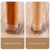 8Pcs Chair Leg Cover Floor Protector with Felt Pad Clear Noise Reduction Scratch Protection Round Square Hardwood Tile Floor Furniture Feet Cover Kit