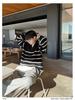 Men’s Trendy Loose Knit Striped Sweater - Japanese & Korean Style, Autumn/Winter Pullover
