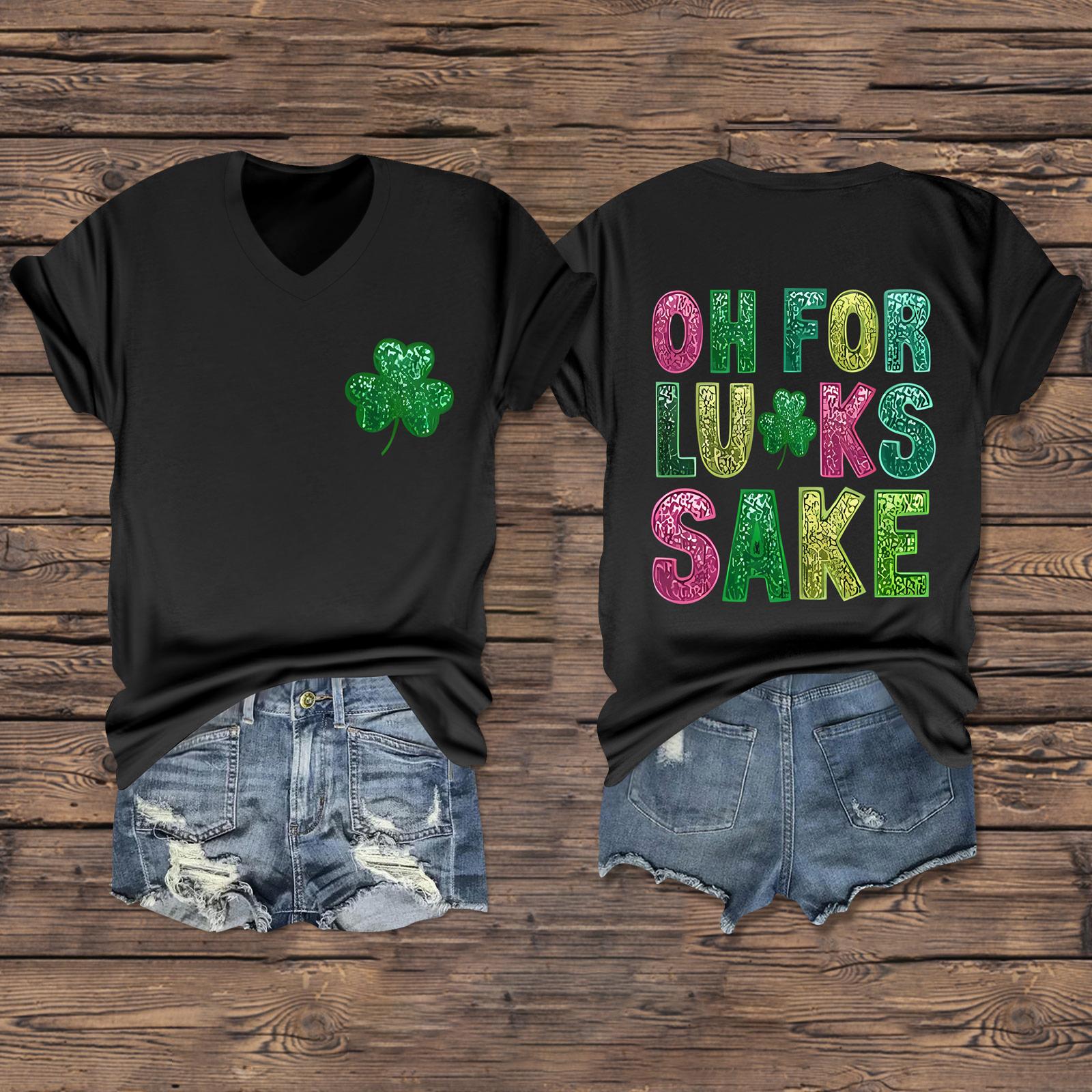 

Женская повседневная одежда St. Футболка с короткими рукавами и V-образным вырезом с принтом Патрика L чёрный