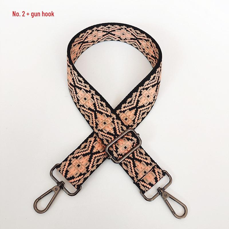 Colorful Jacquard Wide Shoulder Strap for Women's Bags - Canvas Crossbody and Backpack Accessory