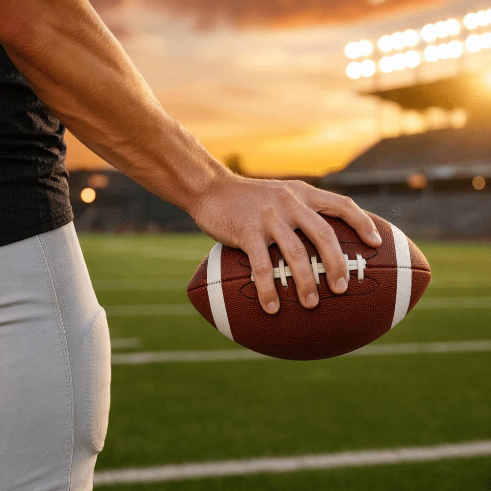 PU Leather Training Football Brown Rugby Ball Comfortable Grip Sports Ball  Game Play