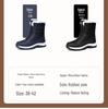 Women's Mid-Calf Fleece-Lined Waterproof Snow Boots - Non-Slip Thick-Soled Winter Ski Shoes