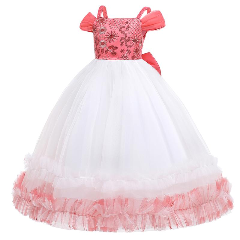 Teenage Girls Party Dress Summer Elegant Princess Dress Kids Wedding Dresses Girls Evening Long Dresses