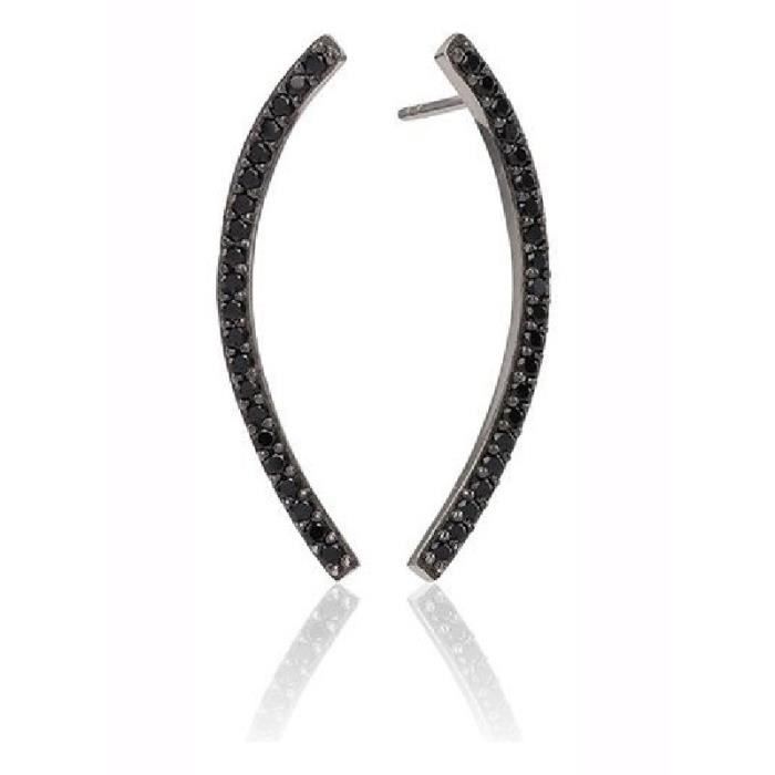 Sif Jakobs Boucles d'oreilles Fucino Grande Silver Collection SJ-E1017-BK