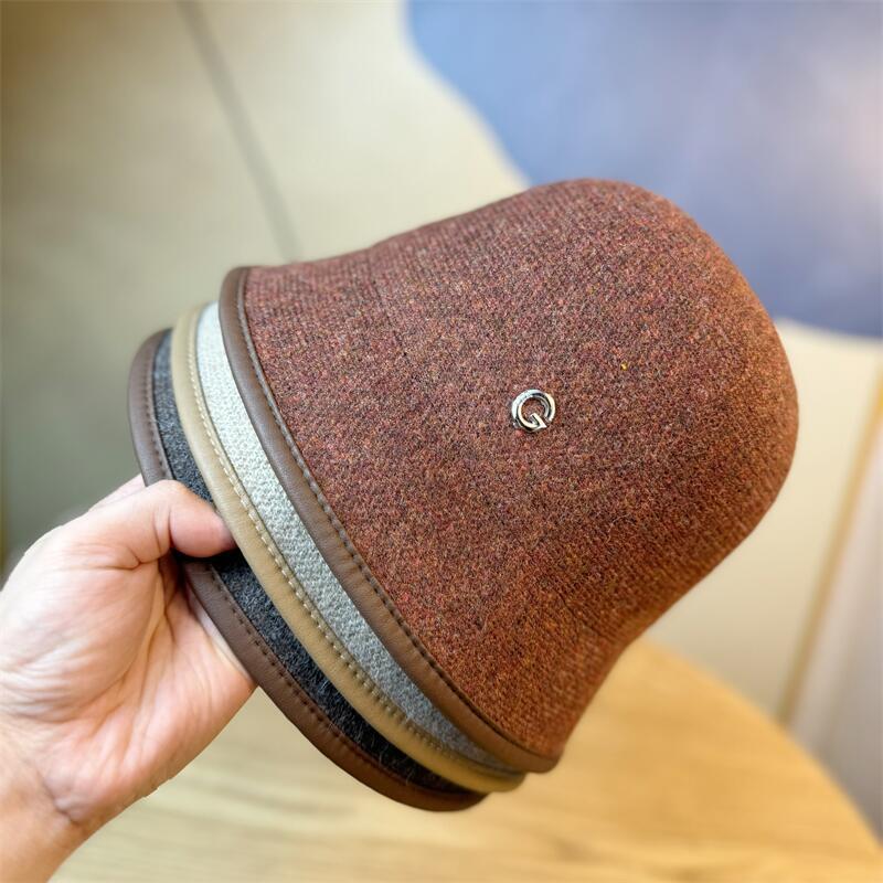 Hat Female Autumn and Winter Japanese Bucket Hat H Standard Fashion Basin Hat Bucket Hat