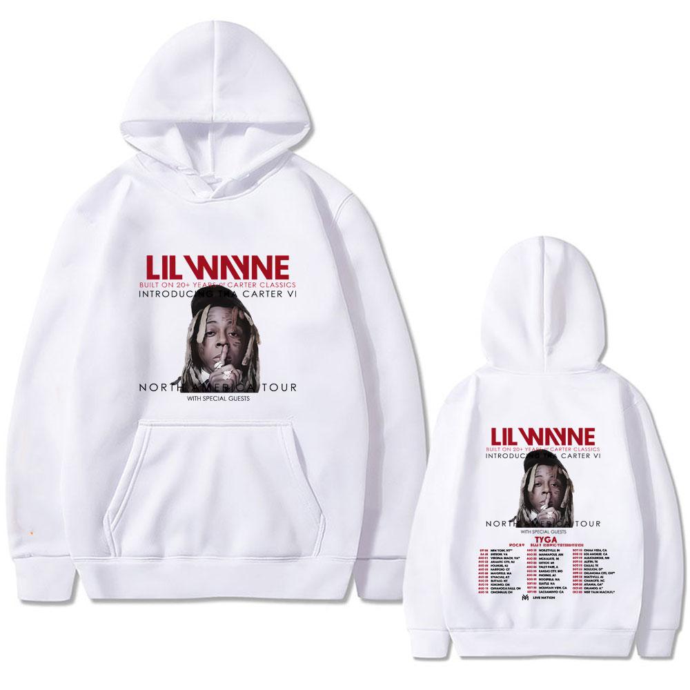 Rapper Lil Wayne Tha Carter VI North America Tour 2025 Hoodie Men Hip Hop Retro Oversized Sweatshirt Male Fashion Trend Hoodies