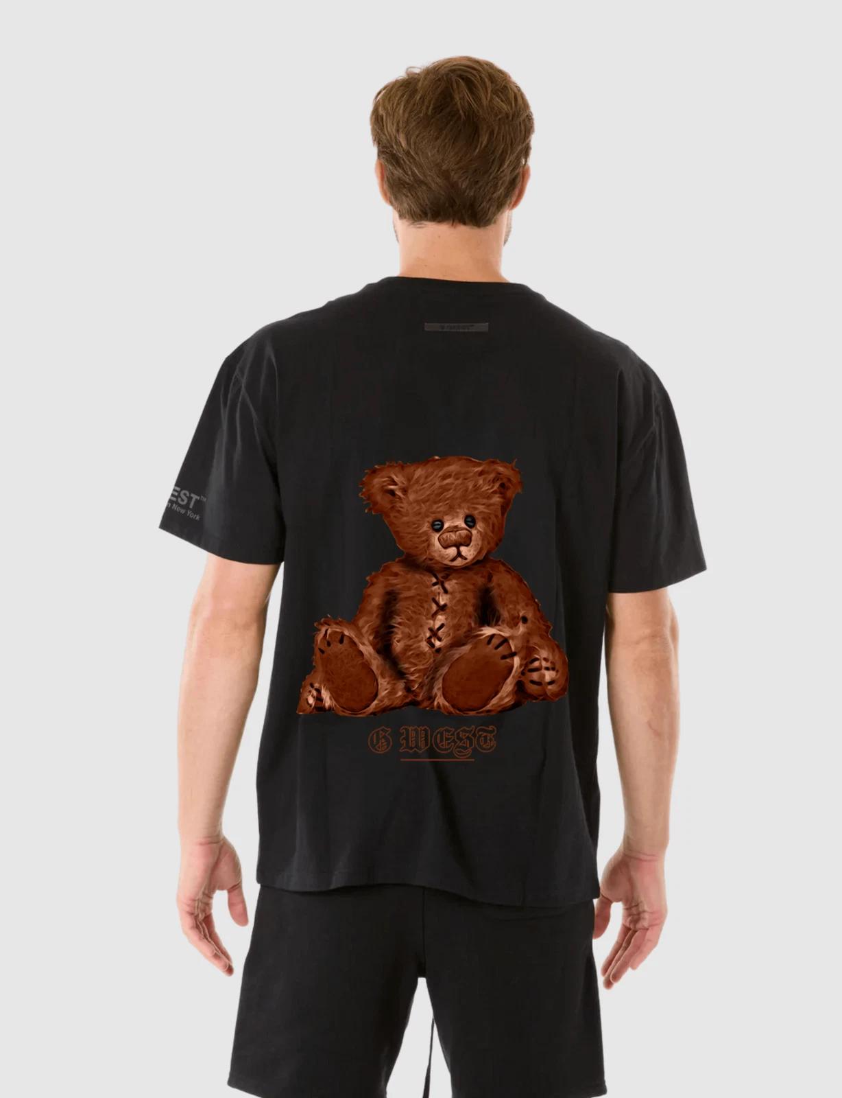 G WEST TEDDY BEAR T-SHIRT - BROWN/BLACK 3XL