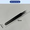 Anti-Static Stainless Steel Precision Tweezers, Curved Tip for Electronics, Eyelash Extensions, Manicure, Bird's Nest Picking, and Hair Removal.
