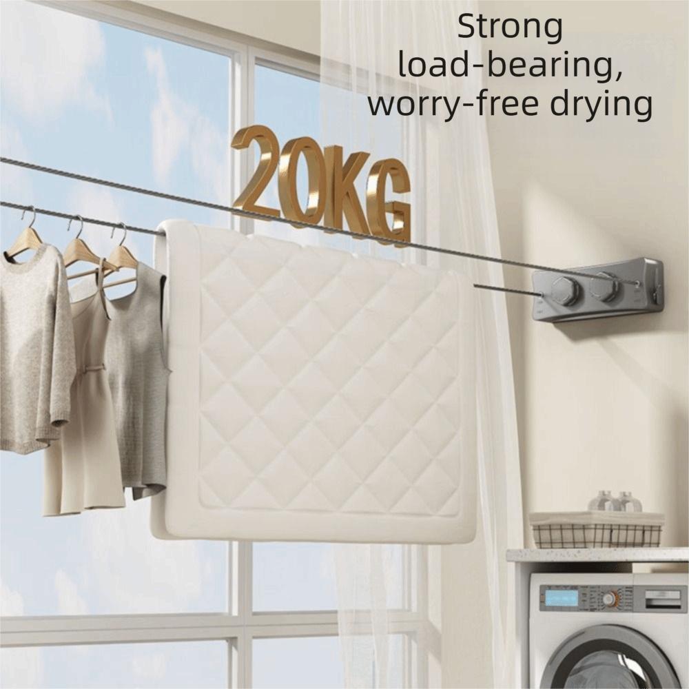 Strapazierfähige Einziehbare Wäscheleine Edelstahl Doppelleine Wäscheleine Badezimmer Trocknung