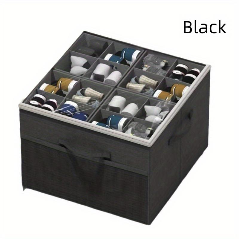 

1 шт. Комбинация ящиков для хранения, Органайзер для одежды, Отделения для гардероба, Многофункциональный, Пыленепроницаемый ящик для обуви из ткани Оксфорд 43*43*30 чёрный