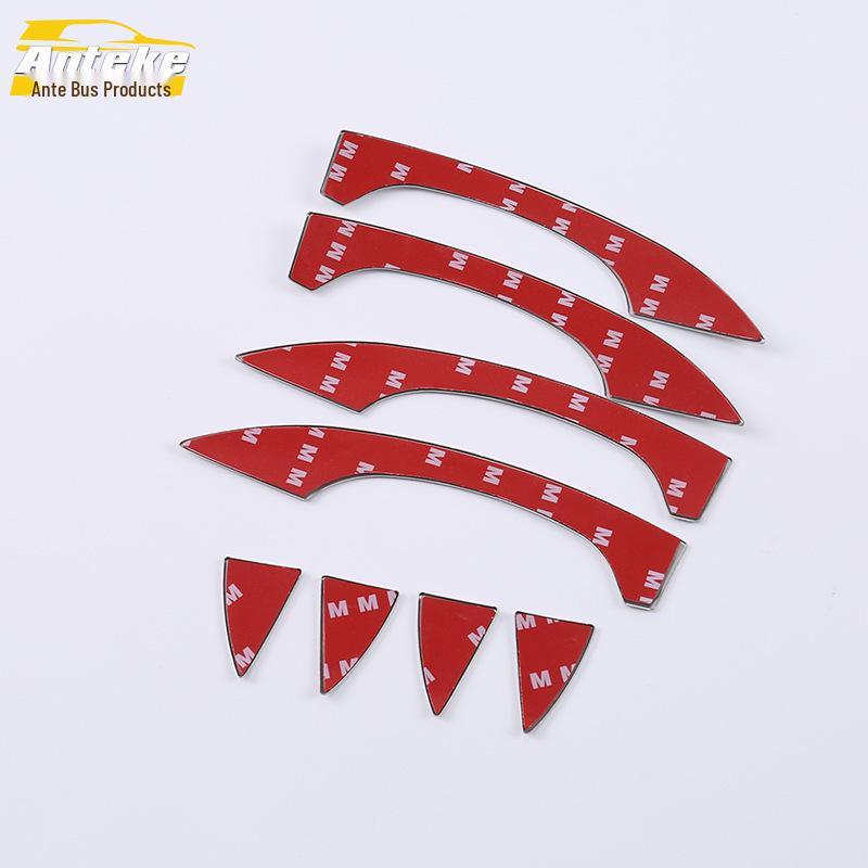 Naklejka dekoracyjna na klamkę drzwi samochodu ze stali nierdzewnej A6L, chroniąca przed zarysowaniami