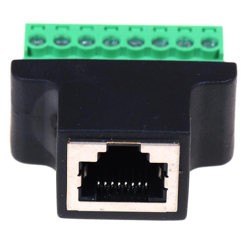 Rj45 Female To Screw Terminal 8 Pin Connector Ethernet Cable Extender Adapter
