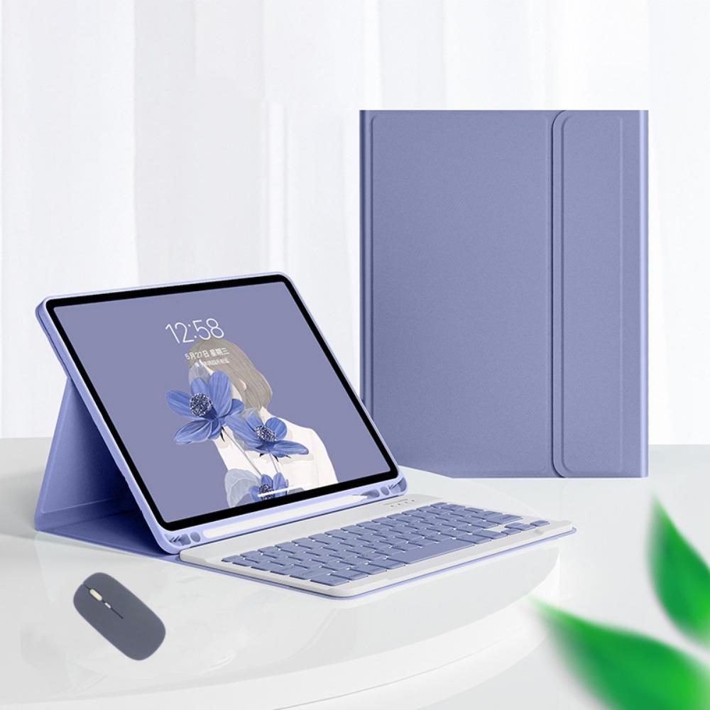 Lederhülle für iPad 10. Generation 10,9 Zoll Tablet mit magnetischer Tastatur und Stifthalterung Abnehmbare Abdeckung