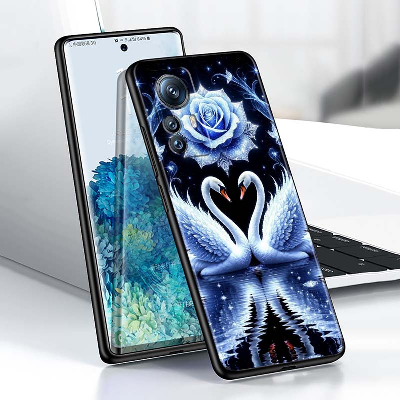 Cartoon Anime Duck Pattern For Xiaomi Mi 15 14 13 13T 12 12T 12S 11 11i 11T Pro Ultra Lite 5G Black Soft Phone Case