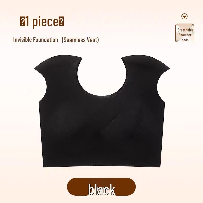 

Женское нижнее белье с подкладкой: Бесшовный жилет для поддержки плеч с подушечками, увеличивающими грудь XL (120-135 jin) чёрный