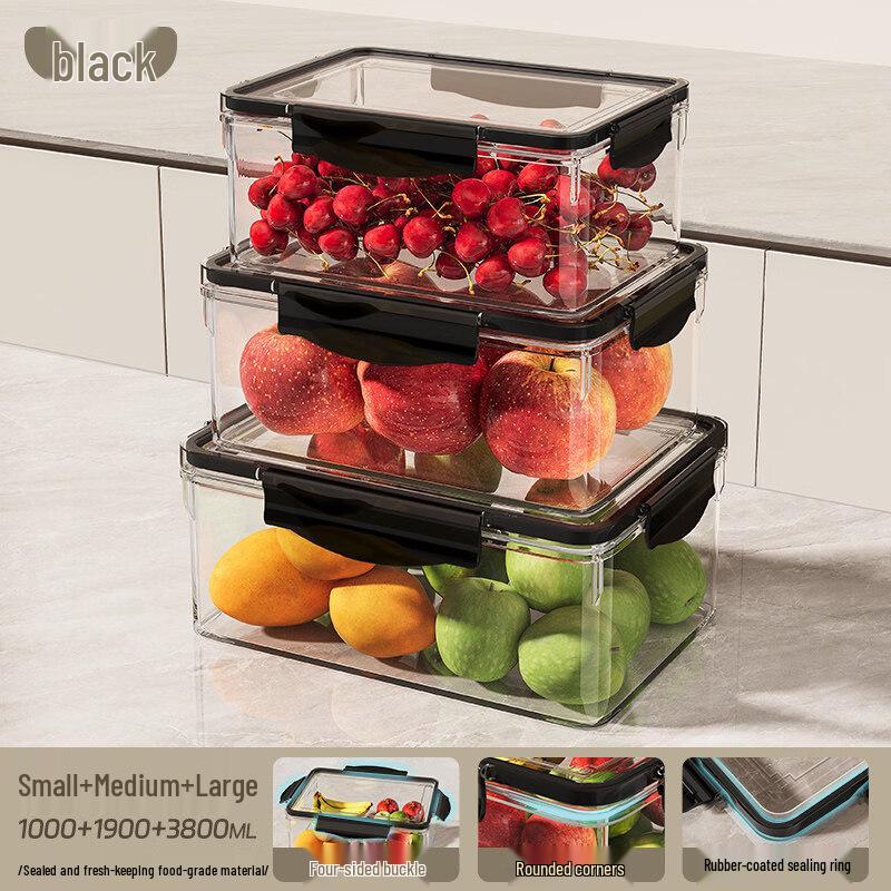 ZISIZ Large Capacity Food Grade Refrigerator Storage Container