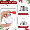 10Pcs Christmas Tree Ornament Fillable Booze Water Bottle Bulbs Shape Plastic Clear Christmas Ball Bell Pendant Home Party Decor
