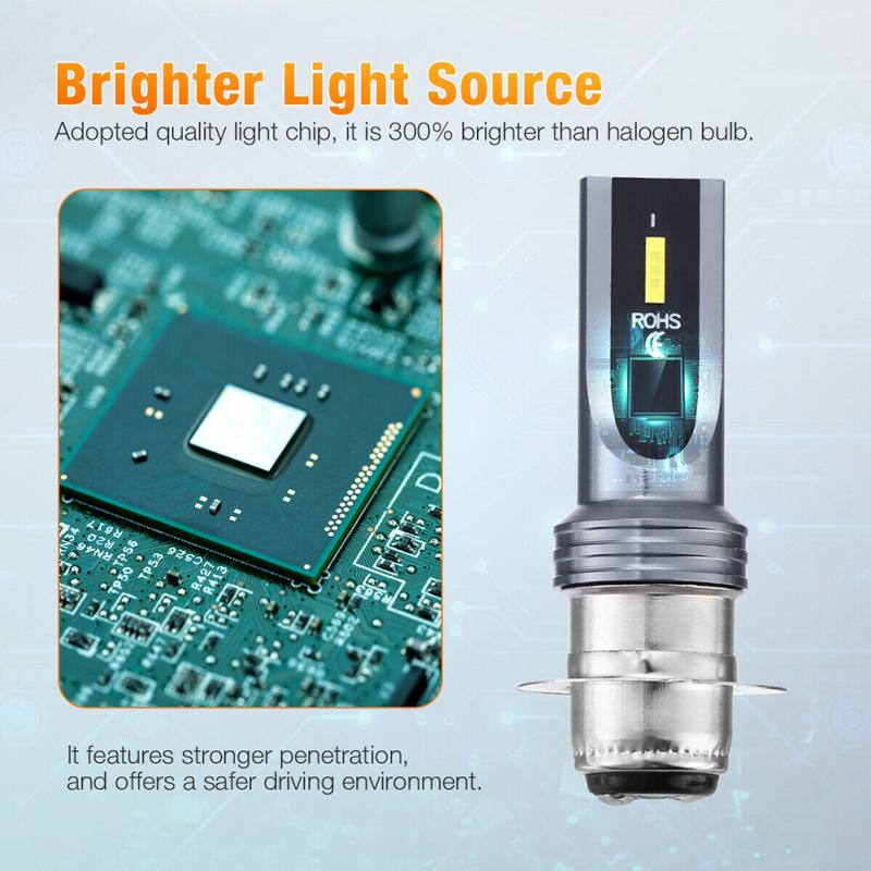 2pcs H6 Headlight Bulb White Headlamp Replacement Parts Compatible For Yfz450 Yfz 450 Yfz450r Led