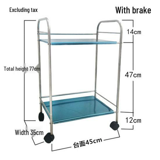 Three-tier Stainless Steel Service Cart: Meal, Food, Beverage, and Dish Collection Trolley for Restaurants and Hotels.