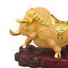 Novelty Cow Statue Handpainted Fengshui Bull Animal Resin Craft Sculpture Artwork for Desk Living