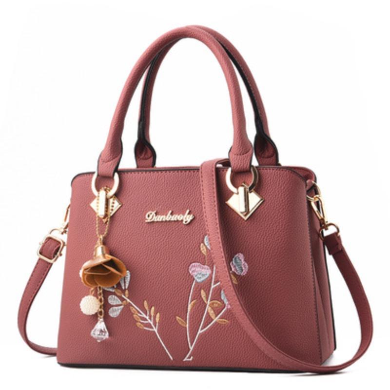 mazon women's  new trendy fashion embroidered handbag shoulder messenger bag
