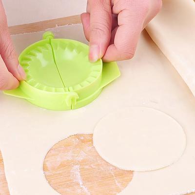 DIY Dumplings Maker Dough Pressing Tool Manual Wrapper Making Plastic Mold Dumpling Skin Artifact Dough Press Kitchen Accessorie