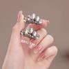 Korean Luxury Black Mini Crown Duckbill Clips Delicate Women Side Bangs Broken Hair Barrettes Sweet Daily Hair Accessories