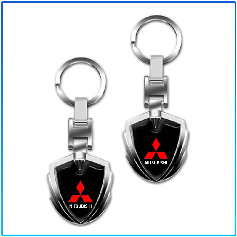 For Mitsubishi Lancer 7 8 I200 Pajero Montero Sport Outlander ASX Mirage Eclipse Car Key Chain Keyring Pendant Metal Keychain Holder Accessories